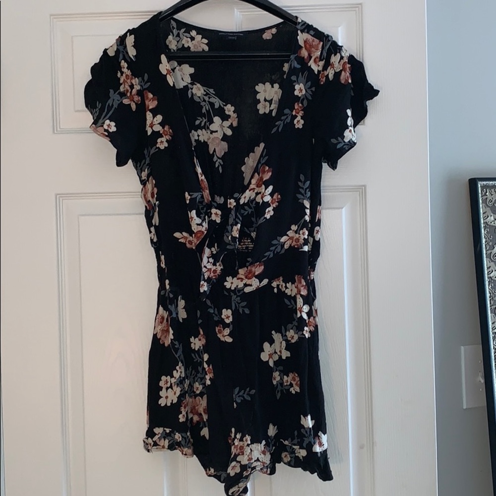 AE Floral Romper with Middle Cutout